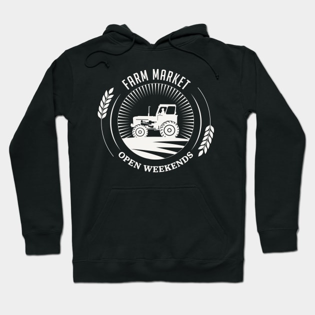 Farm Market Tractor Shirt Hoodie by SWON Design